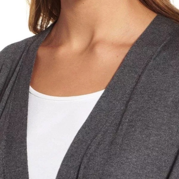 258.00 NWT EILEEN FISHER CARDIGAN ASH SZ M TENCEL ORGANIC COTTON SILK - Picture 8 of 9